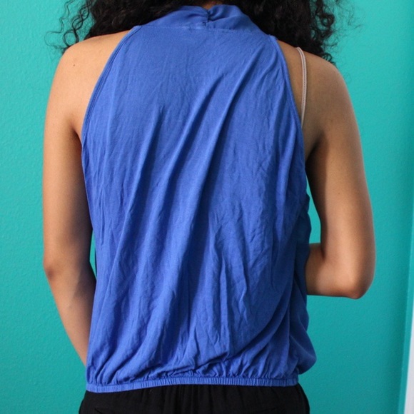 royal blue surplice tank top - Picture 2 of 4
